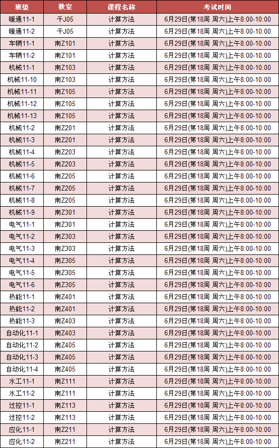 365游戏大厅《计算方法)》考试安排