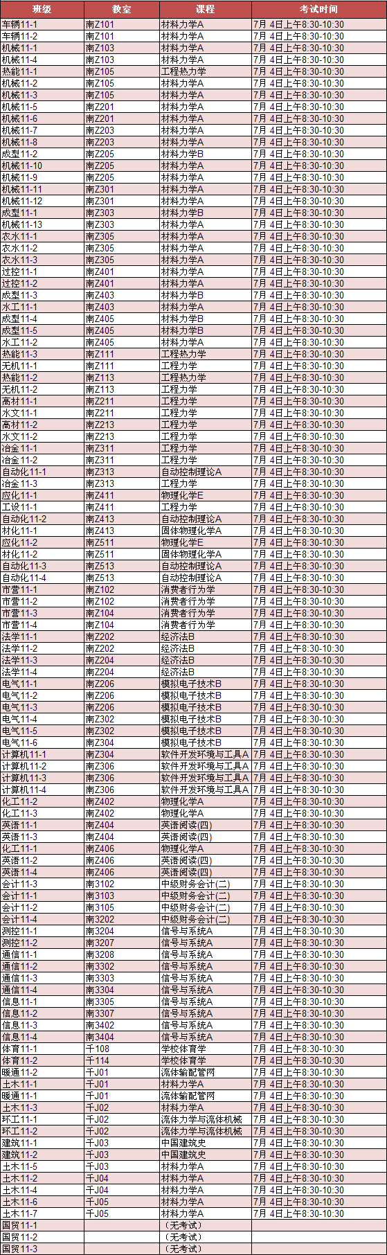 365游戏大厅2012-2013学年第二学期考试周考试安排