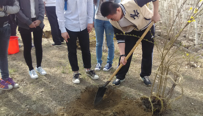 365游戏大厅第三学生党总支开展“为城市添绿，做先锋党员”主题党日活动